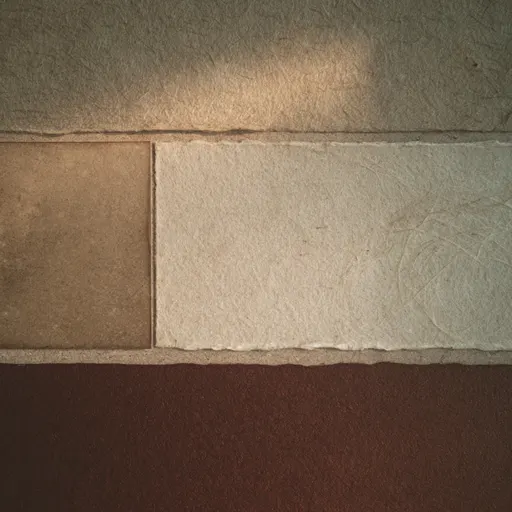 Papyrus and acrylic biofilm substrate showing translucent cellulose fibers.