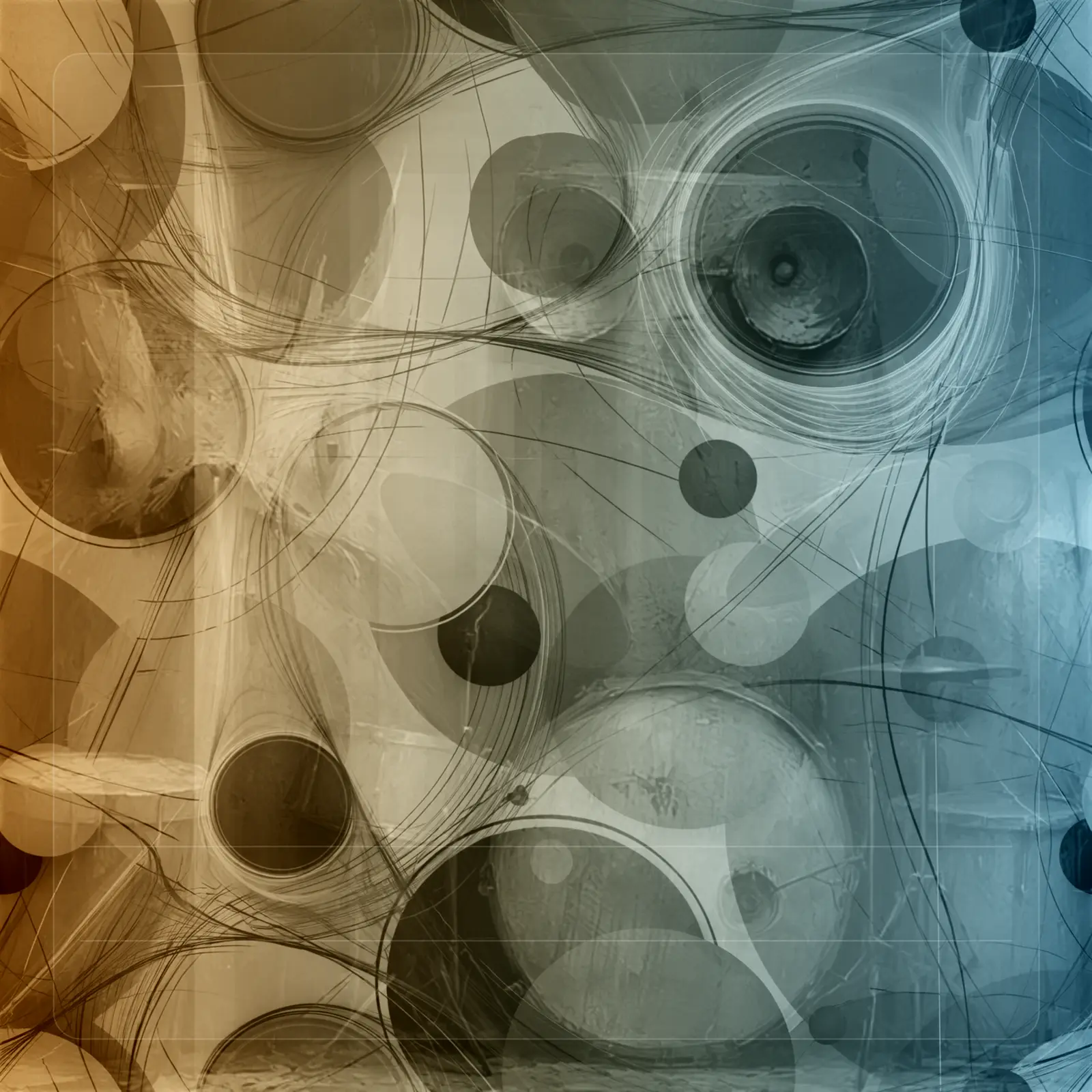 Layered frames, tokens, and corridor light blended into a website instrument study.